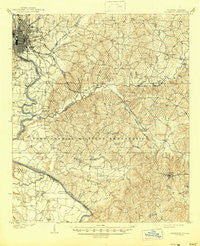 Columbus Georgia Historical topographic map, 1:62500 scale, 15 X 15 Minute, Year 1908