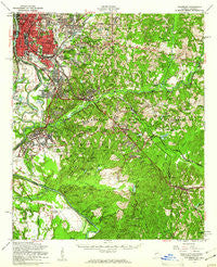 Columbus Georgia Historical topographic map, 1:62500 scale, 15 X 15 Minute, Year 1955