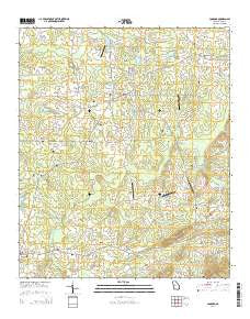 Concord Georgia Current topographic map, 1:24000 scale, 7.5 X 7.5 Minute, Year 2014