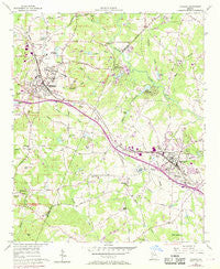 Conyers Georgia Historical topographic map, 1:24000 scale, 7.5 X 7.5 Minute, Year 1956