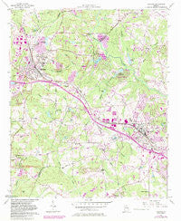 Conyers Georgia Historical topographic map, 1:24000 scale, 7.5 X 7.5 Minute, Year 1956