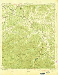 Coosa Bald Georgia Historical topographic map, 1:24000 scale, 7.5 X 7.5 Minute, Year 1938