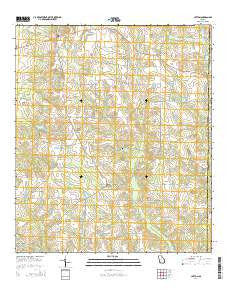 Cotton Georgia Current topographic map, 1:24000 scale, 7.5 X 7.5 Minute, Year 2014