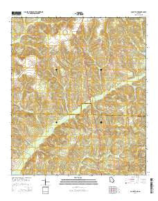 County Line Georgia Current topographic map, 1:24000 scale, 7.5 X 7.5 Minute, Year 2014