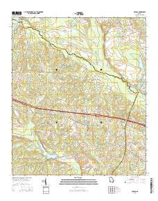 Covena Georgia Current topographic map, 1:24000 scale, 7.5 X 7.5 Minute, Year 2014