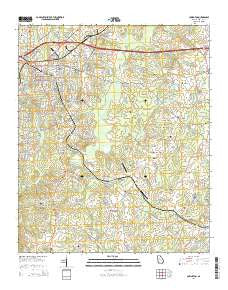 Covington Georgia Current topographic map, 1:24000 scale, 7.5 X 7.5 Minute, Year 2014