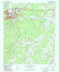 Covington Georgia Historical topographic map, 1:24000 scale, 7.5 X 7.5 Minute, Year 1964