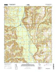 Cow Hell Swamp Georgia Current topographic map, 1:24000 scale, 7.5 X 7.5 Minute, Year 2014