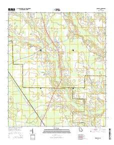Crawley Georgia Current topographic map, 1:24000 scale, 7.5 X 7.5 Minute, Year 2014