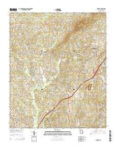 Cumming Georgia Current topographic map, 1:24000 scale, 7.5 X 7.5 Minute, Year 2014