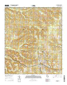 Cuthbert Georgia Current topographic map, 1:24000 scale, 7.5 X 7.5 Minute, Year 2014