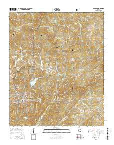 Dahlonega Georgia Current topographic map, 1:24000 scale, 7.5 X 7.5 Minute, Year 2014