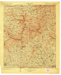 Dahlonega Georgia Historical topographic map, 1:125000 scale, 30 X 30 Minute, Year 1903
