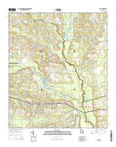 Daisy Georgia Current topographic map, 1:24000 scale, 7.5 X 7.5 Minute, Year 2014