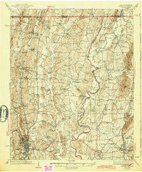 Dalton Georgia Historical topographic map, 1:62500 scale, 15 X 15 Minute, Year 1943