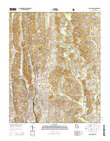 Dalton North Georgia Current topographic map, 1:24000 scale, 7.5 X 7.5 Minute, Year 2014