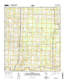 Damascus Georgia Current topographic map, 1:24000 scale, 7.5 X 7.5 Minute, Year 2014
