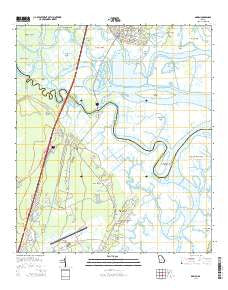Darien Georgia Current topographic map, 1:24000 scale, 7.5 X 7.5 Minute, Year 2014