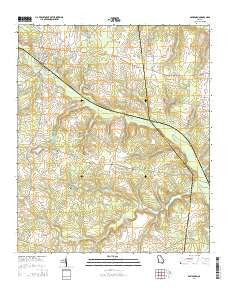 Davisboro Georgia Current topographic map, 1:24000 scale, 7.5 X 7.5 Minute, Year 2014
