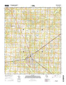 Dawson Georgia Current topographic map, 1:24000 scale, 7.5 X 7.5 Minute, Year 2014