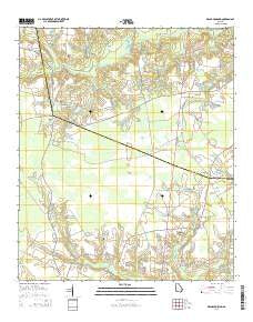 Deans Crossing Georgia Current topographic map, 1:24000 scale, 7.5 X 7.5 Minute, Year 2014