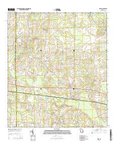 Dixie Georgia Current topographic map, 1:24000 scale, 7.5 X 7.5 Minute, Year 2014