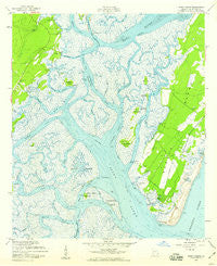 Doboy Sound Georgia Historical topographic map, 1:24000 scale, 7.5 X 7.5 Minute, Year 1954