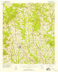 Doerun Georgia Historical topographic map, 1:62500 scale, 15 X 15 Minute, Year 1956