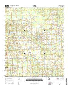 Doles Georgia Current topographic map, 1:24000 scale, 7.5 X 7.5 Minute, Year 2014
