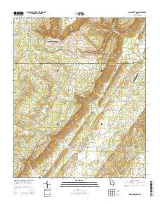 Dougherty Gap Georgia Current topographic map, 1:24000 scale, 7.5 X 7.5 Minute, Year 2014