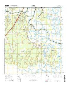 Dover Bluff Georgia Current topographic map, 1:24000 scale, 7.5 X 7.5 Minute, Year 2014