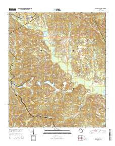 Dry Branch Georgia Current topographic map, 1:24000 scale, 7.5 X 7.5 Minute, Year 2014