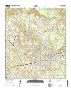 Dublin Georgia Current topographic map, 1:24000 scale, 7.5 X 7.5 Minute, Year 2014