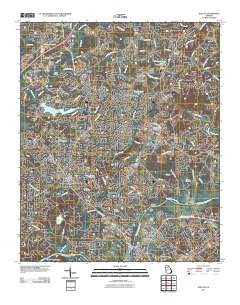 Duluth Georgia Historical topographic map, 1:24000 scale, 7.5 X 7.5 Minute, Year 2011