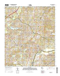 Duluth Georgia Current topographic map, 1:24000 scale, 7.5 X 7.5 Minute, Year 2014
