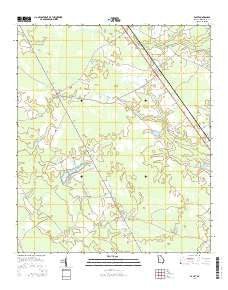 Egypt Georgia Current topographic map, 1:24000 scale, 7.5 X 7.5 Minute, Year 2014