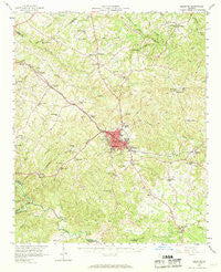 Elberton Georgia Historical topographic map, 1:62500 scale, 15 X 15 Minute, Year 1958