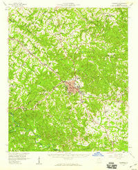 Elberton Georgia Historical topographic map, 1:62500 scale, 15 X 15 Minute, Year 1958
