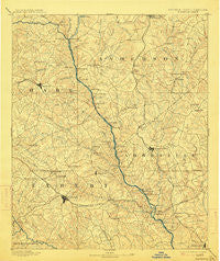 Elberton Georgia Historical topographic map, 1:125000 scale, 30 X 30 Minute, Year 1893