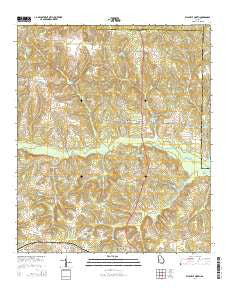 Ellaville North Georgia Current topographic map, 1:24000 scale, 7.5 X 7.5 Minute, Year 2014