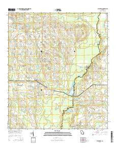 Ellenton Georgia Current topographic map, 1:24000 scale, 7.5 X 7.5 Minute, Year 2014