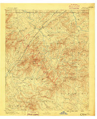 Ellijay Georgia Historical topographic map, 1:125000 scale, 30 X 30 Minute, Year 1888