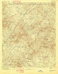 Ellijay Georgia Historical topographic map, 1:125000 scale, 30 X 30 Minute, Year 1892