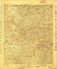 Ellijay Georgia Historical topographic map, 1:125000 scale, 30 X 30 Minute, Year 1898