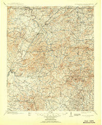 Ellijay Georgia Historical topographic map, 1:125000 scale, 30 X 30 Minute, Year 1911