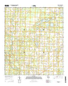 Elmodel Georgia Current topographic map, 1:24000 scale, 7.5 X 7.5 Minute, Year 2014