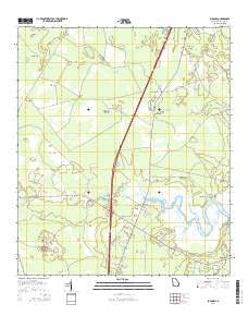 Eulonia Georgia Current topographic map, 1:24000 scale, 7.5 X 7.5 Minute, Year 2014