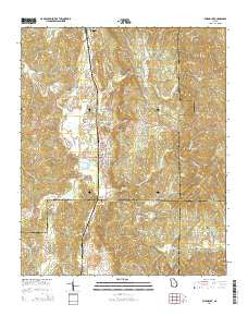 Fairmount Georgia Current topographic map, 1:24000 scale, 7.5 X 7.5 Minute, Year 2014