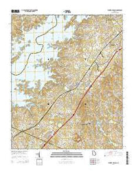 Flowery Branch Georgia Current topographic map, 1:24000 scale, 7.5 X 7.5 Minute, Year 2014