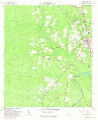 Folkston Georgia Historical topographic map, 1:24000 scale, 7.5 X 7.5 Minute, Year 1966
